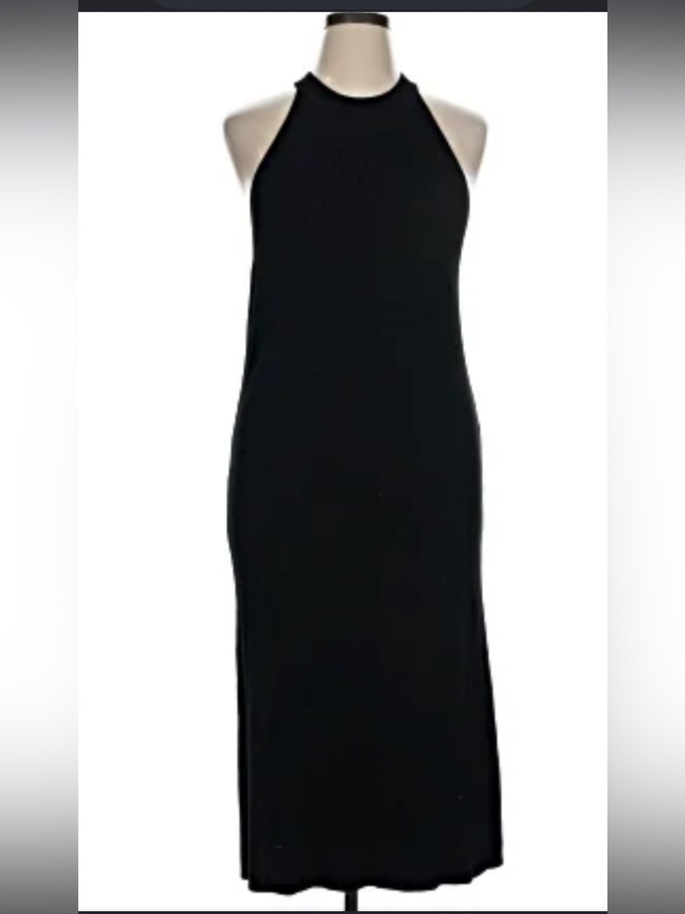 Old Navy Black Ribbed Halter Dress